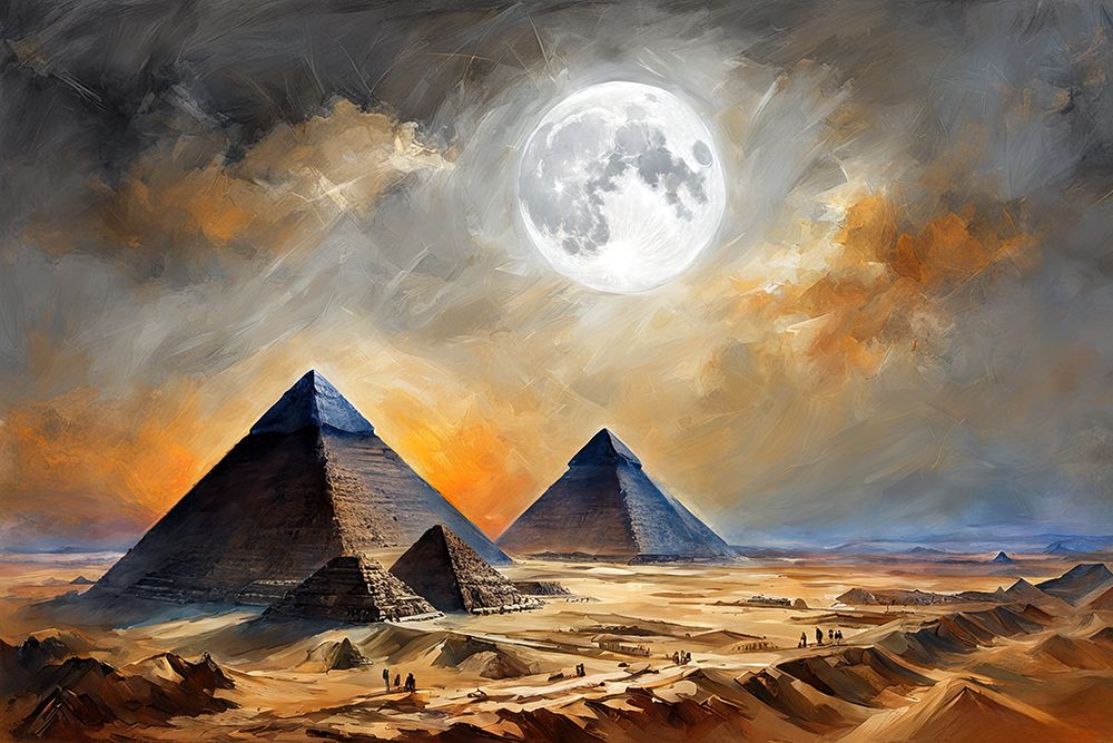 Full Moon Over Egypt art print by Ronald Bolokofsky for $57.95 CAD