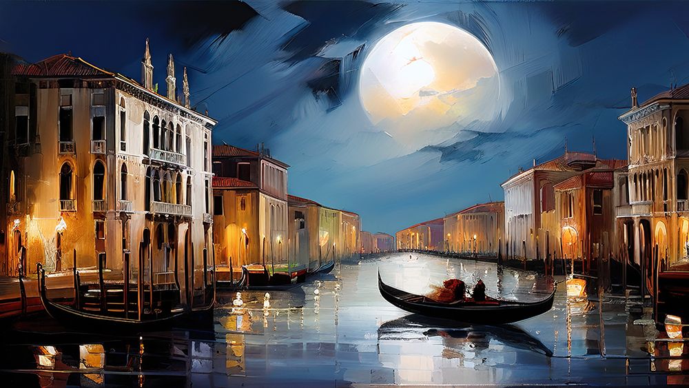 Gondola In Venice art print by Ronald Bolokofsky for $57.95 CAD
