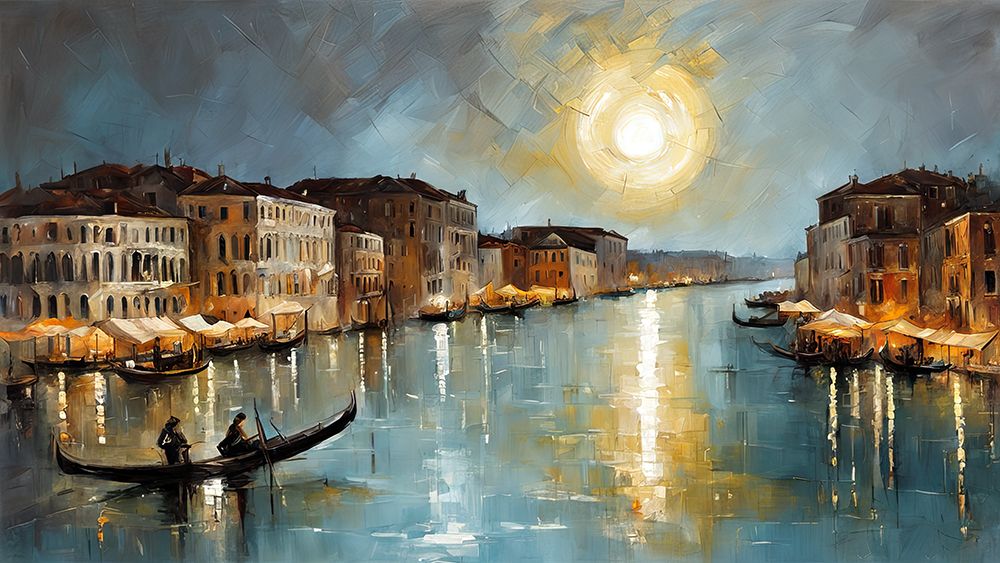 Gondola Sunset art print by Ronald Bolokofsky for $57.95 CAD