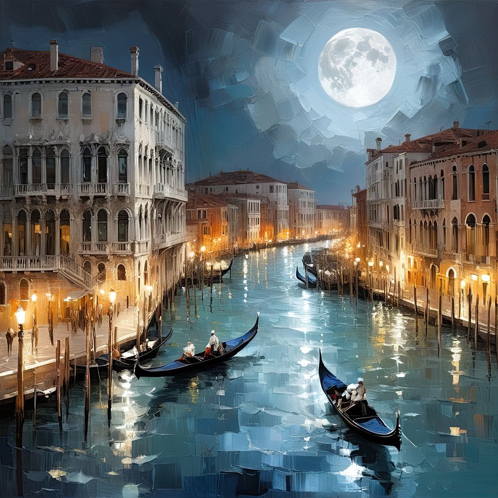 Gondolas In Venice art print by Ronald Bolokofsky for $57.95 CAD