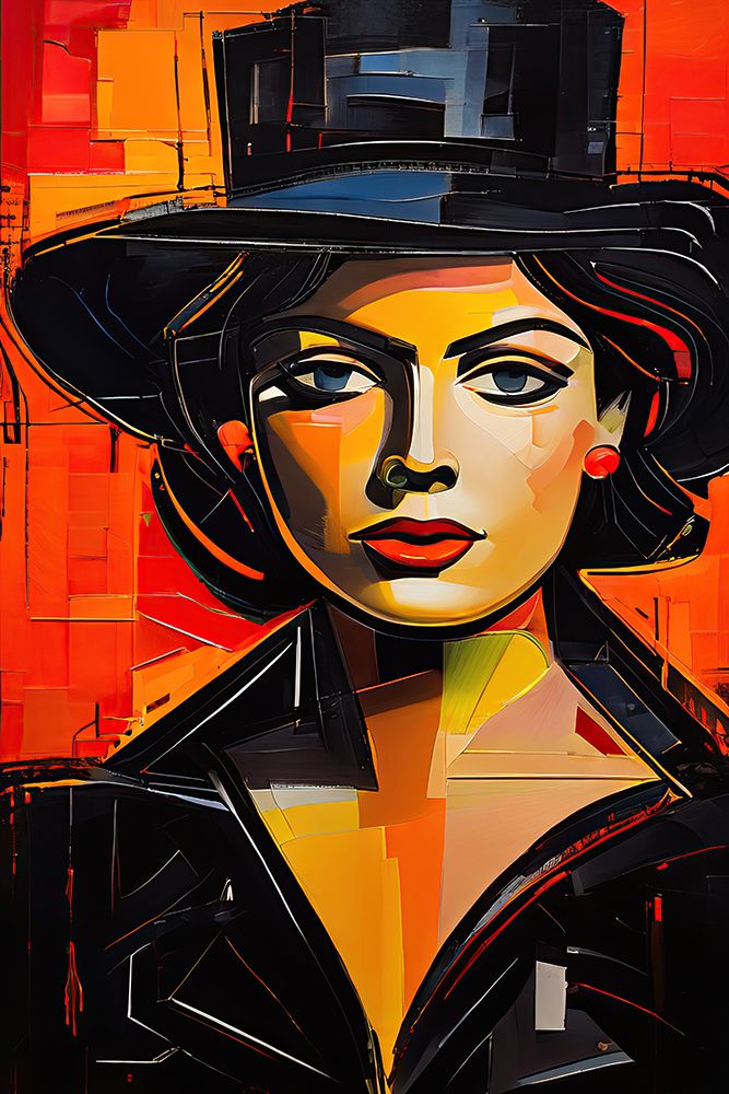 Lady In Black And Yellow art print by Ronald Bolokofsky for $57.95 CAD