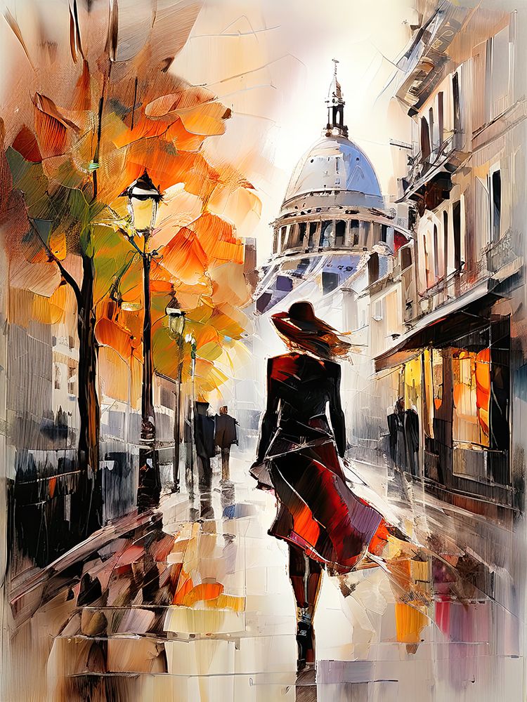 Lady In Red Dress art print by Ronald Bolokofsky for $57.95 CAD