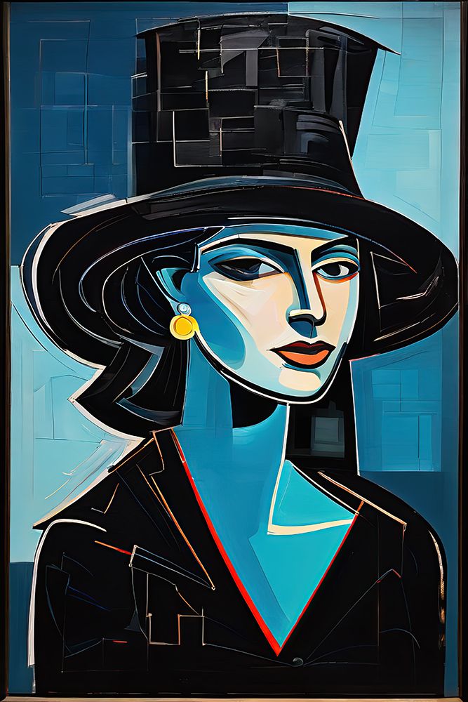 Lady with a Black Top Hat art print by Ronald Bolokofsky for $57.95 CAD