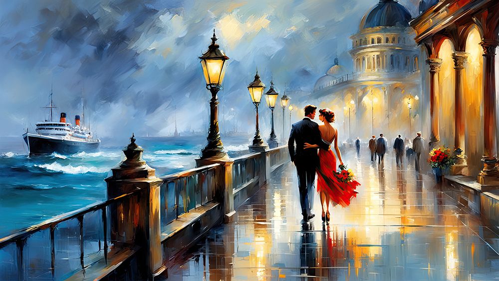 Lovers Walkway art print by Ronald Bolokofsky for $57.95 CAD