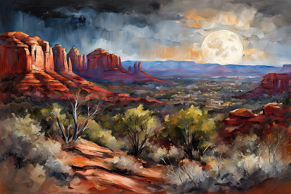 Moonlight Over Sedona II art print by Ronald Bolokofsky for $57.95 CAD