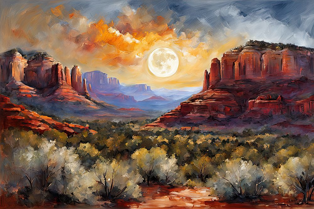 Moonlit Canyon View art print by Ronald Bolokofsky for $57.95 CAD