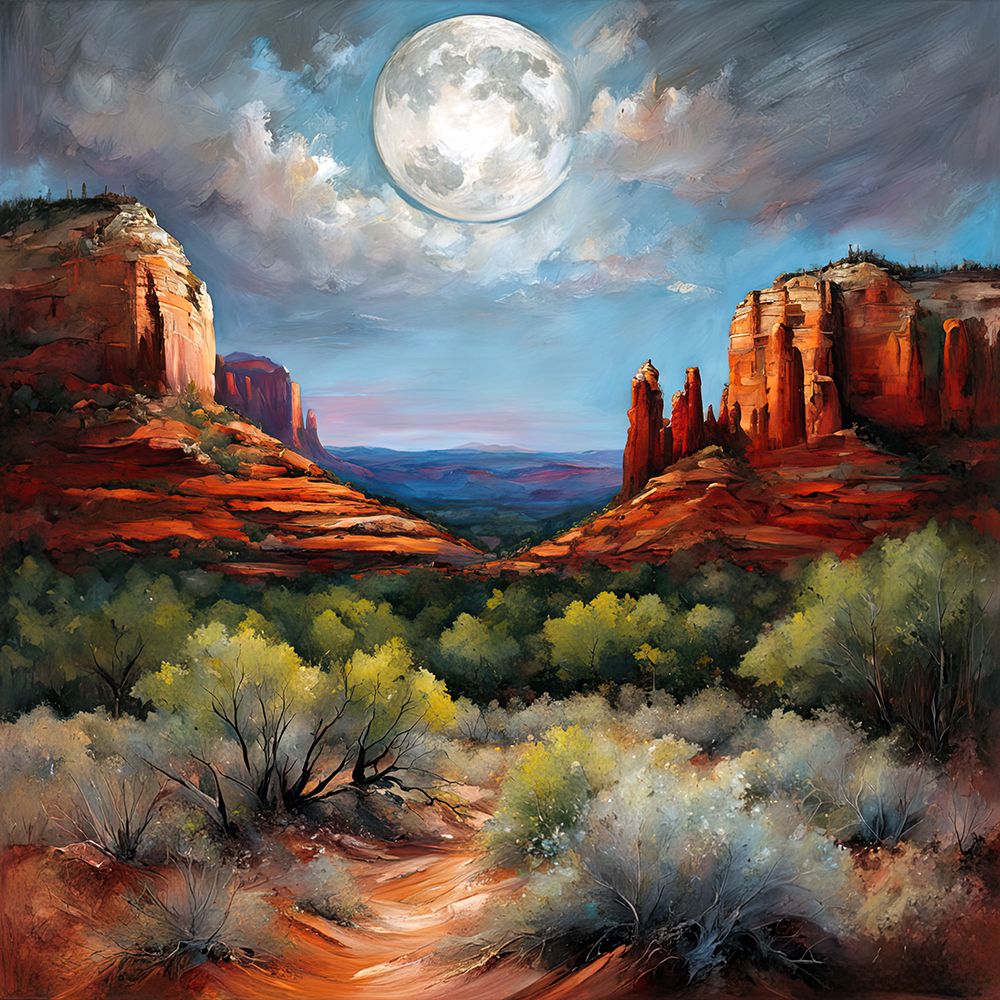 Moonlit Canyon art print by Ronald Bolokofsky for $57.95 CAD
