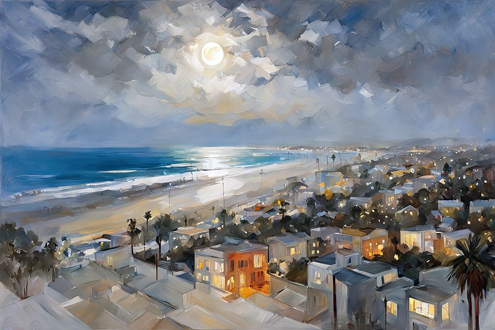 Moonlit City art print by Ronald Bolokofsky for $57.95 CAD