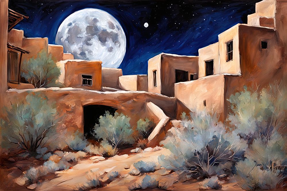 Moonlit Desert art print by Ronald Bolokofsky for $57.95 CAD