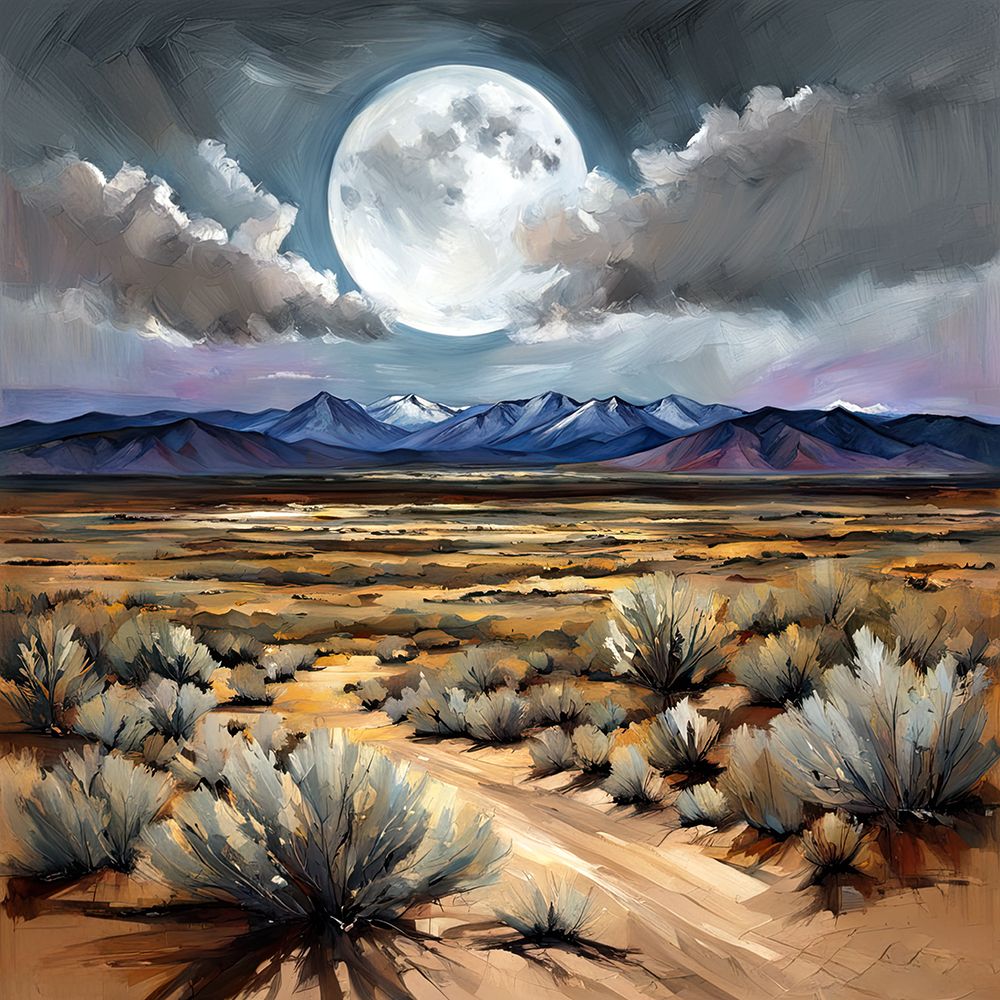Moonlit Landscape art print by Ronald Bolokofsky for $57.95 CAD