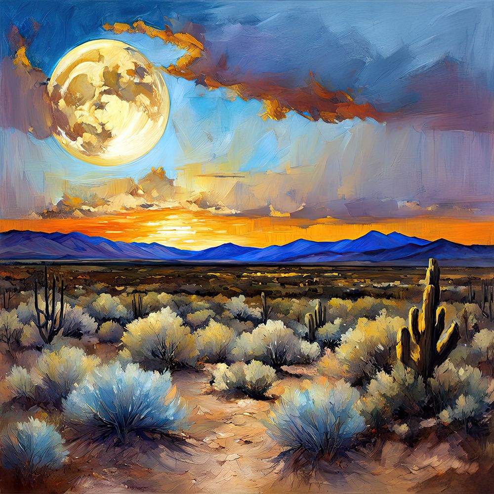 Moonlit Mesa art print by Ronald Bolokofsky for $57.95 CAD