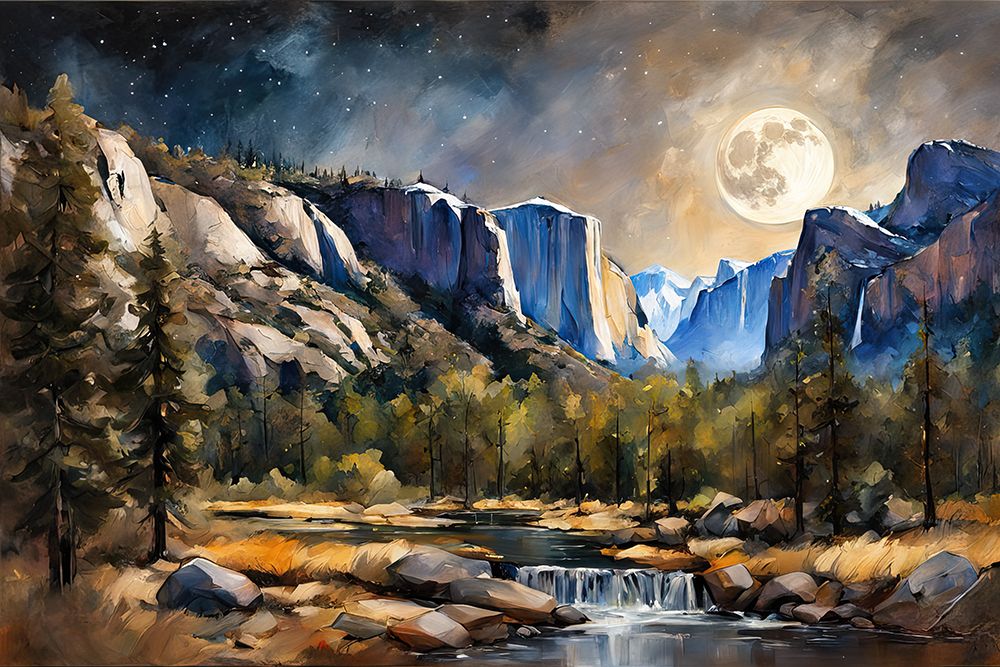 Moonlit Mountain Reserve art print by Ronald Bolokofsky for $57.95 CAD