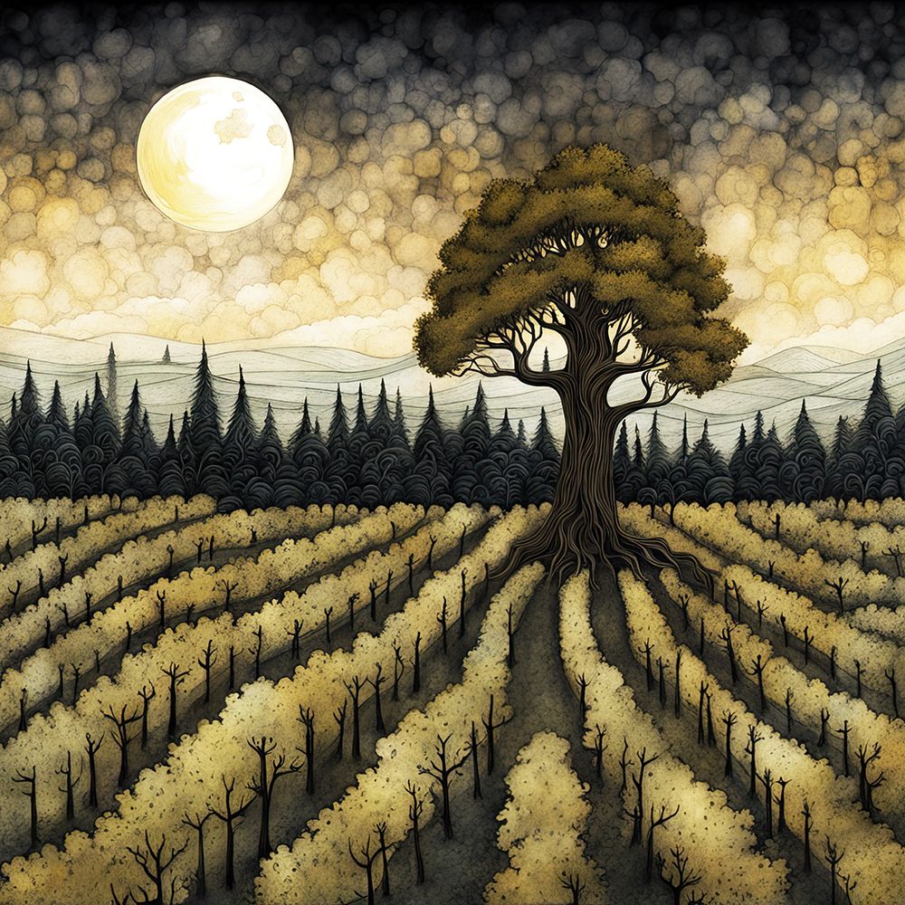 Moonlit Tree art print by Ronald Bolokofsky for $57.95 CAD
