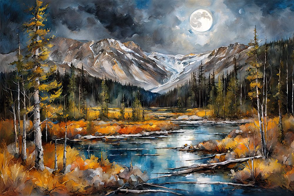 Mountain Moonlight art print by Ronald Bolokofsky for $57.95 CAD
