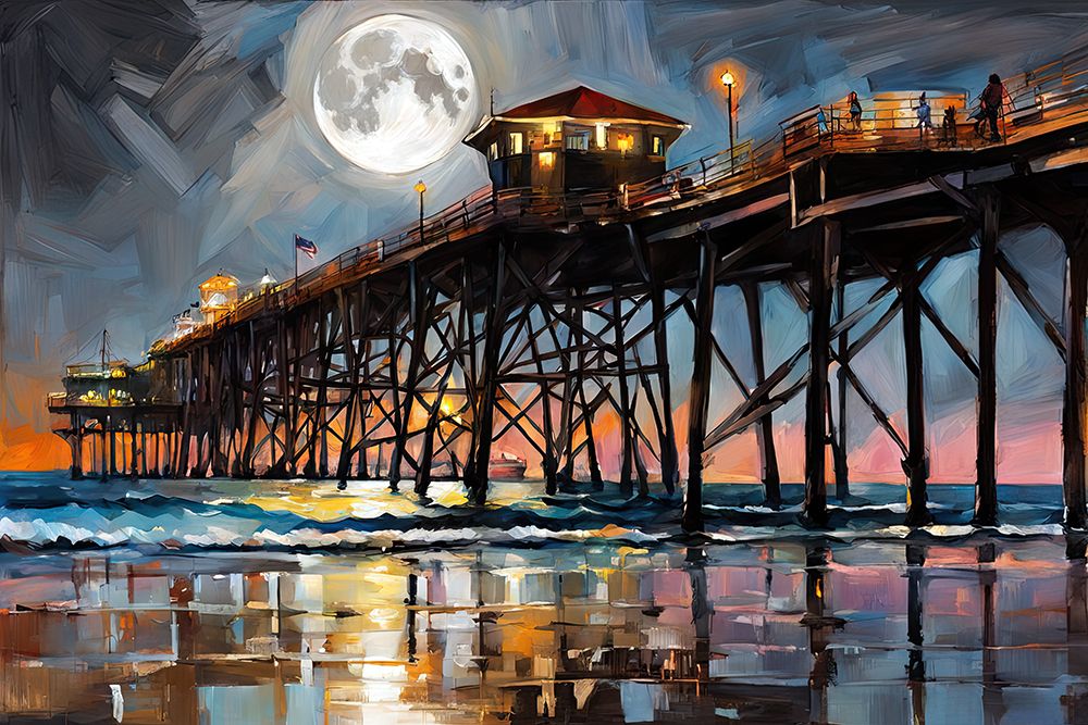 Night At The Pier art print by Ronald Bolokofsky for $57.95 CAD