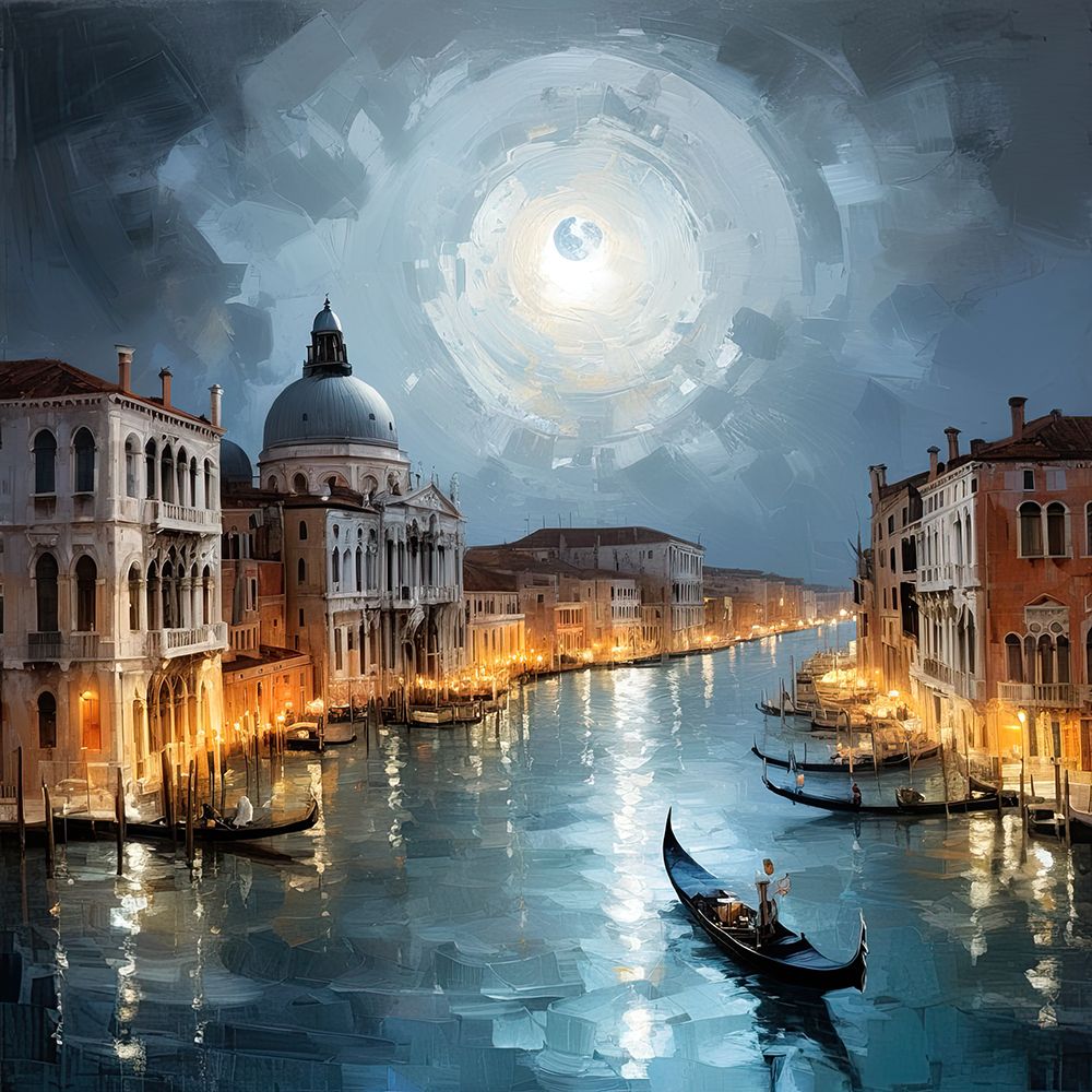 Night Glow City art print by Ronald Bolokofsky for $57.95 CAD
