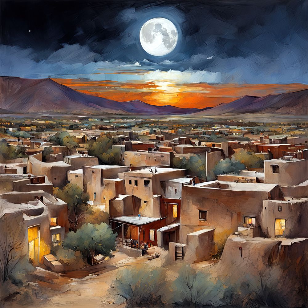 Night In The Village art print by Ronald Bolokofsky for $57.95 CAD