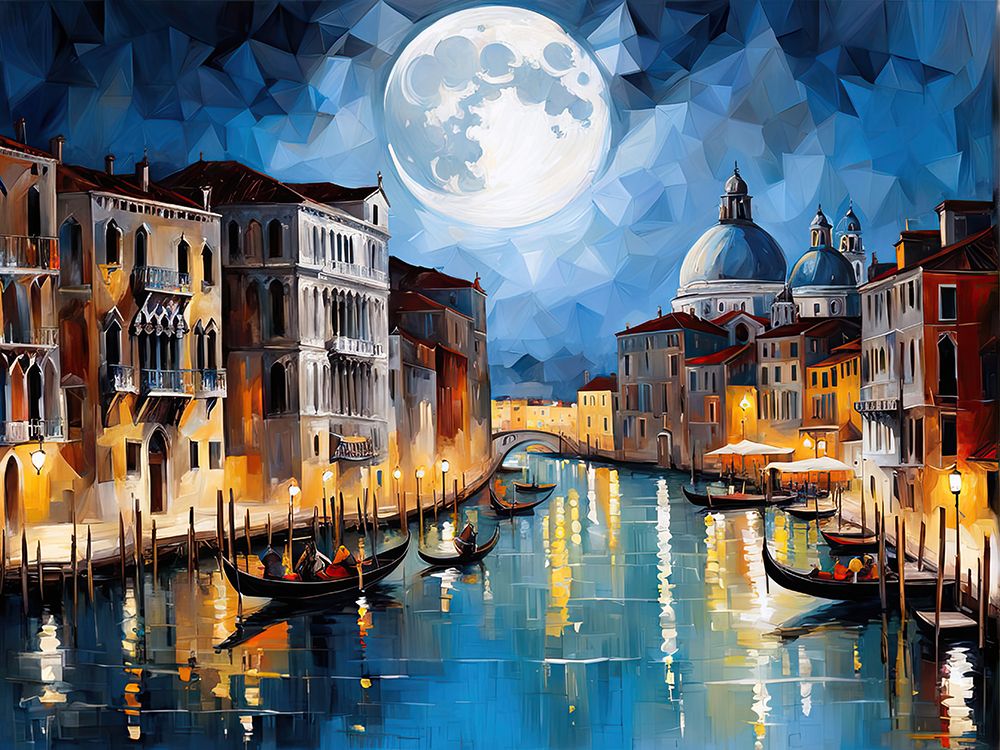 Night On The Canal.jpg art print by Ronald Bolokofsky for $57.95 CAD