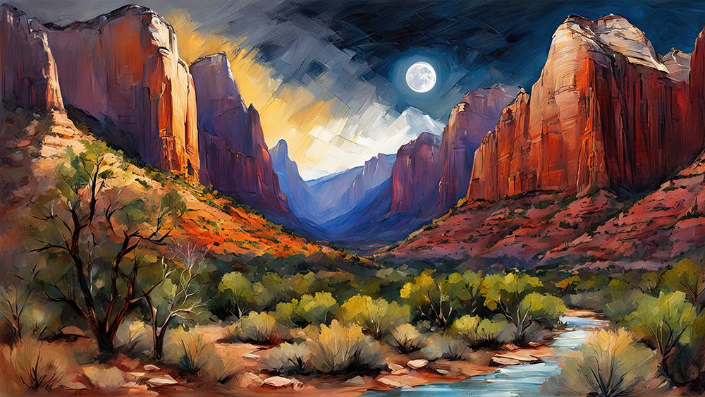 Night Sky Canyon art print by Ronald Bolokofsky for $57.95 CAD