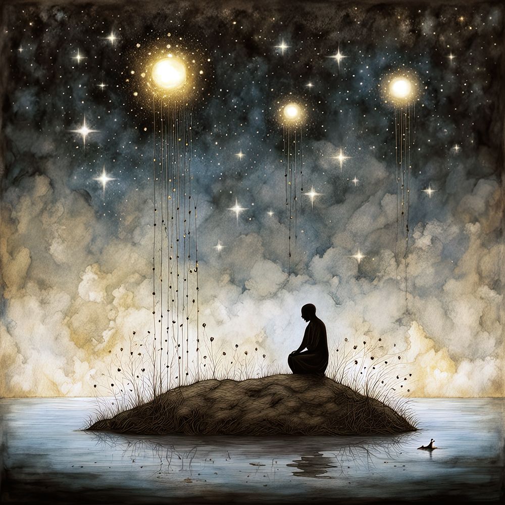 Night Sky Meditation art print by Ronald Bolokofsky for $57.95 CAD