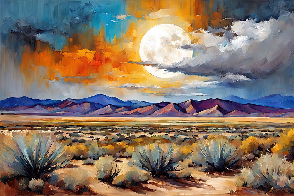 Night Sky Mountains art print by Ronald Bolokofsky for $57.95 CAD