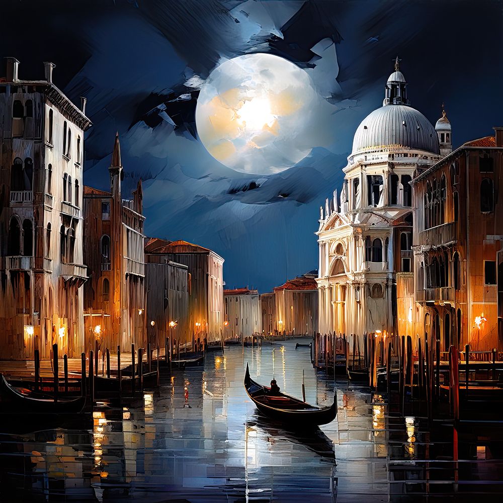 Night Venice art print by Ronald Bolokofsky for $57.95 CAD