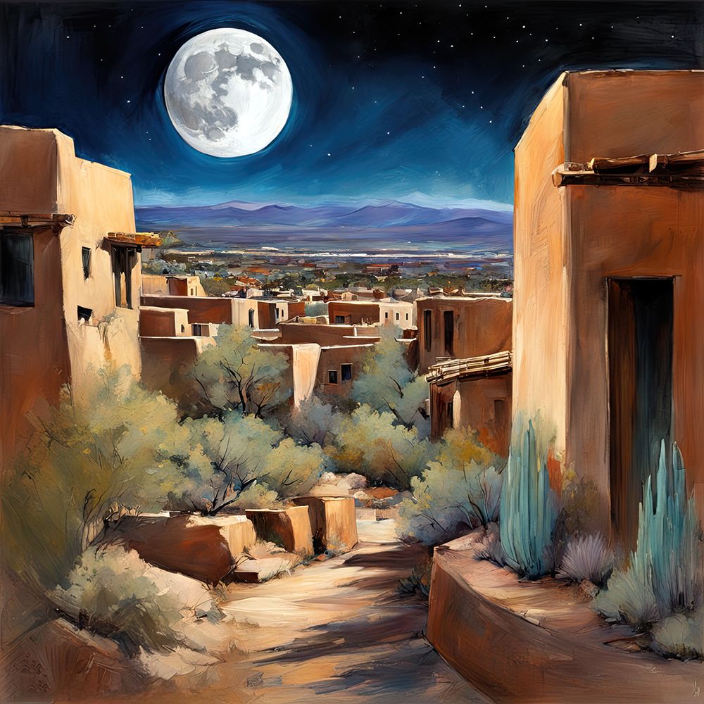 Nighttime Village art print by Ronald Bolokofsky for $57.95 CAD