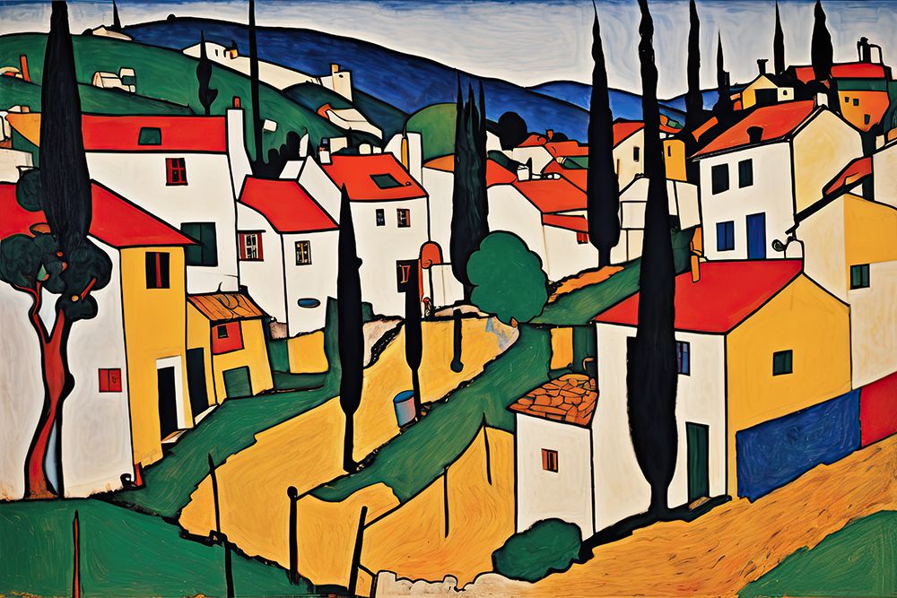 Painted Village art print by Ronald Bolokofsky for $57.95 CAD
