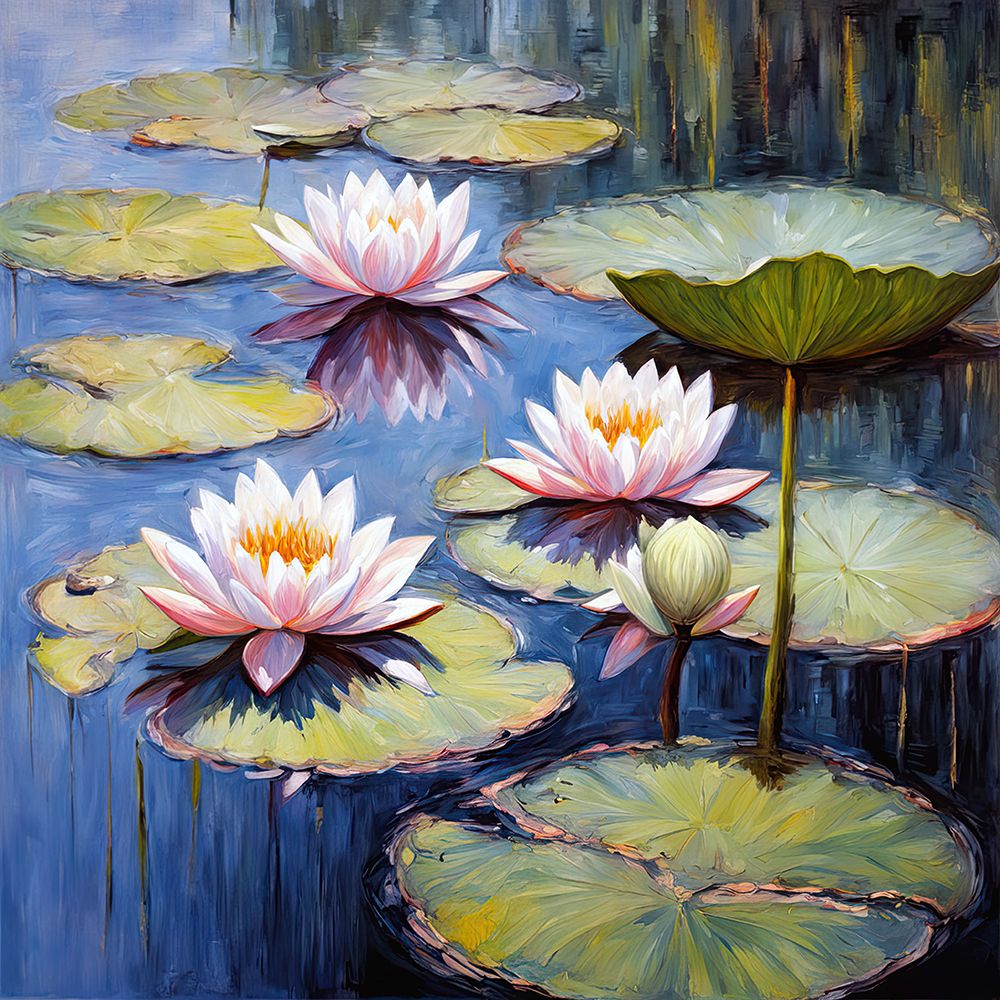 Pond Of Flowers art print by Ronald Bolokofsky for $57.95 CAD