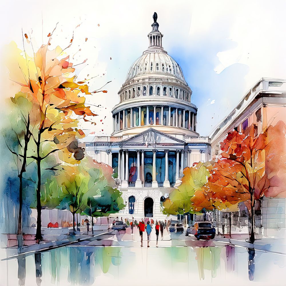 Reflection Of The Capitol art print by Ronald Bolokofsky for $57.95 CAD
