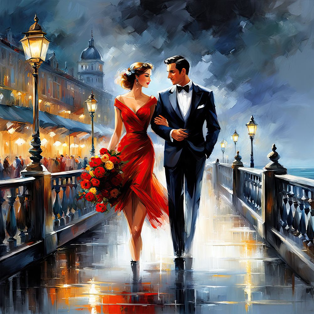 Romantic Stroll art print by Ronald Bolokofsky for $57.95 CAD