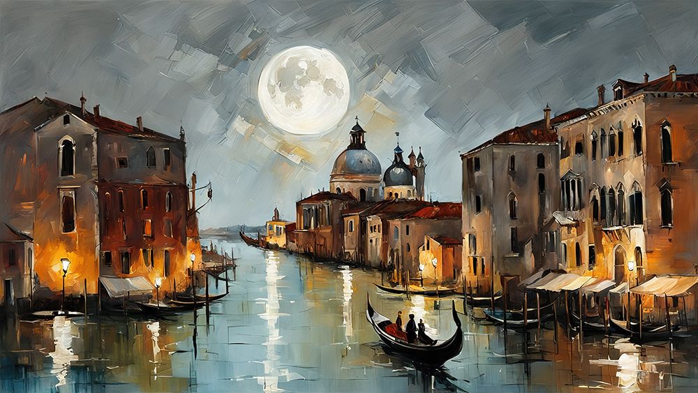 Serene Canal Scene art print by Ronald Bolokofsky for $57.95 CAD