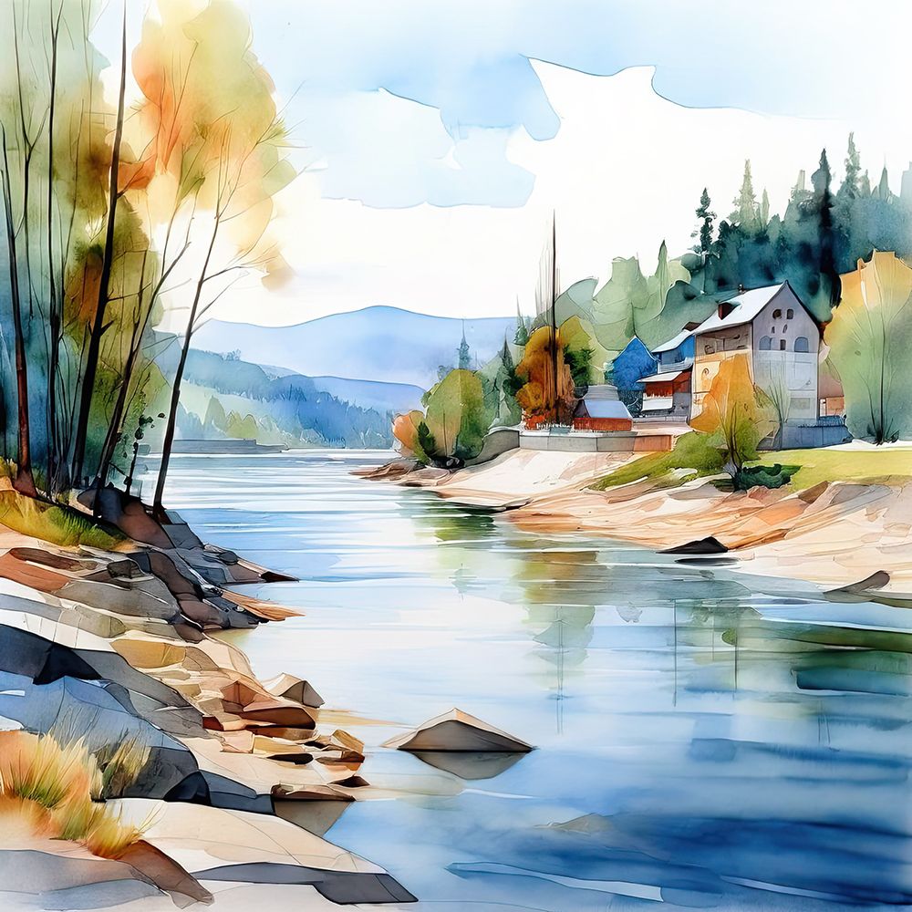 Serene Lake art print by Ronald Bolokofsky for $57.95 CAD