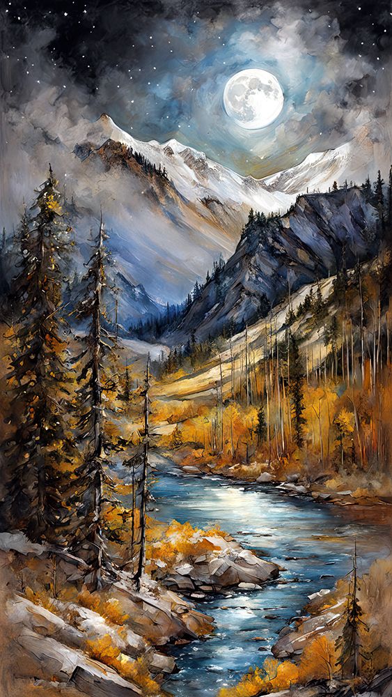 Serene Mountain Stream art print by Ronald Bolokofsky for $57.95 CAD