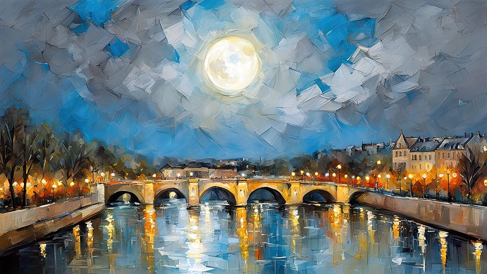 Serene Night Reflection art print by Ronald Bolokofsky for $57.95 CAD