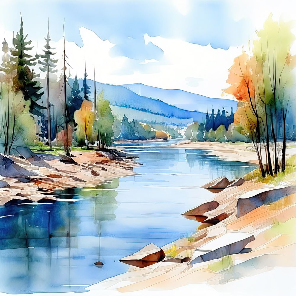 Serene River art print by Ronald Bolokofsky for $57.95 CAD