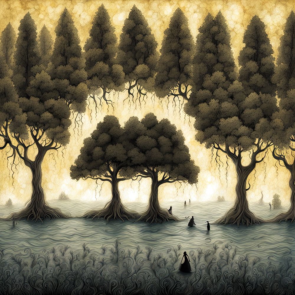Shadowy Trees art print by Ronald Bolokofsky for $57.95 CAD