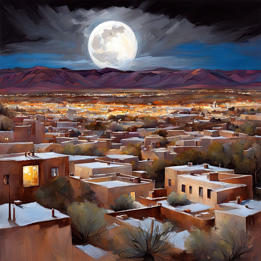 Southwestern Moonlight art print by Ronald Bolokofsky for $57.95 CAD