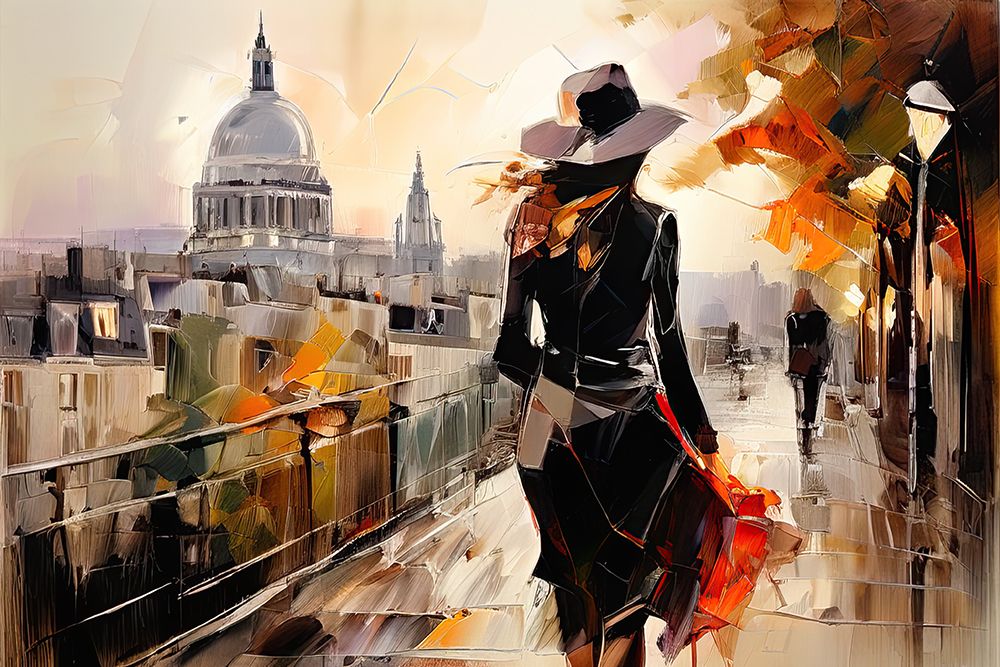 Sunny City Stroll art print by Ronald Bolokofsky for $57.95 CAD