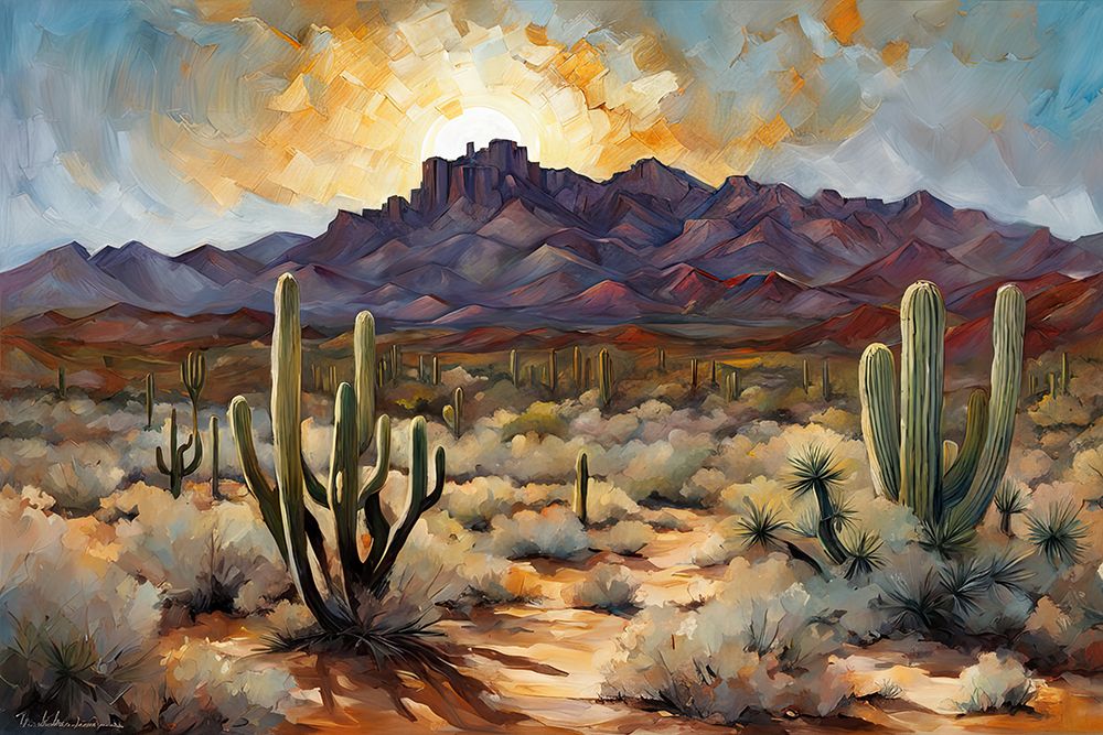 Sunrise In The Desert art print by Ronald Bolokofsky for $57.95 CAD