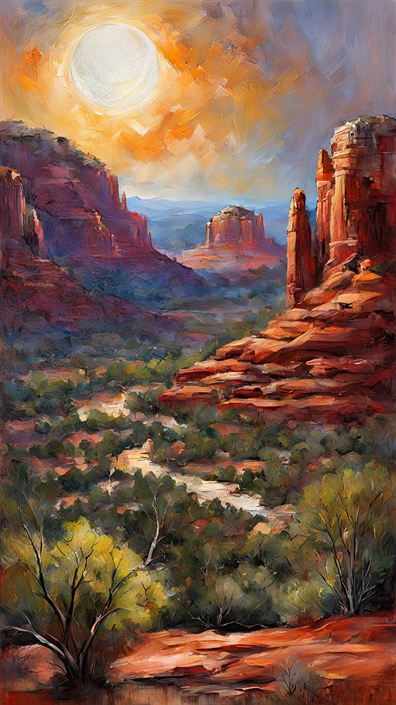 Sunrise Over Canyon art print by Ronald Bolokofsky for $57.95 CAD