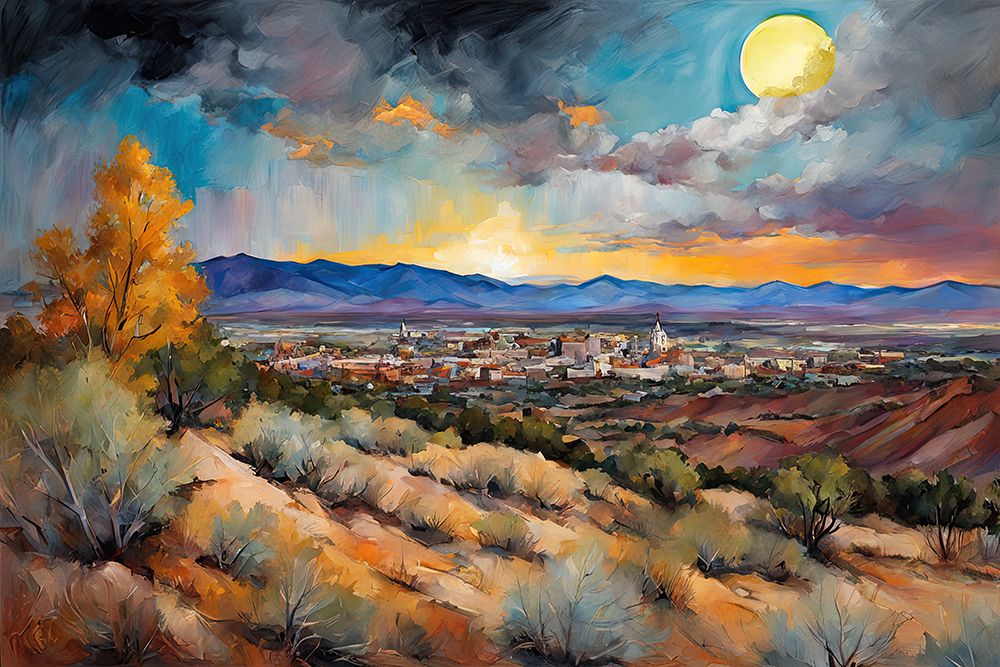 Sunset Cityscape art print by Ronald Bolokofsky for $57.95 CAD