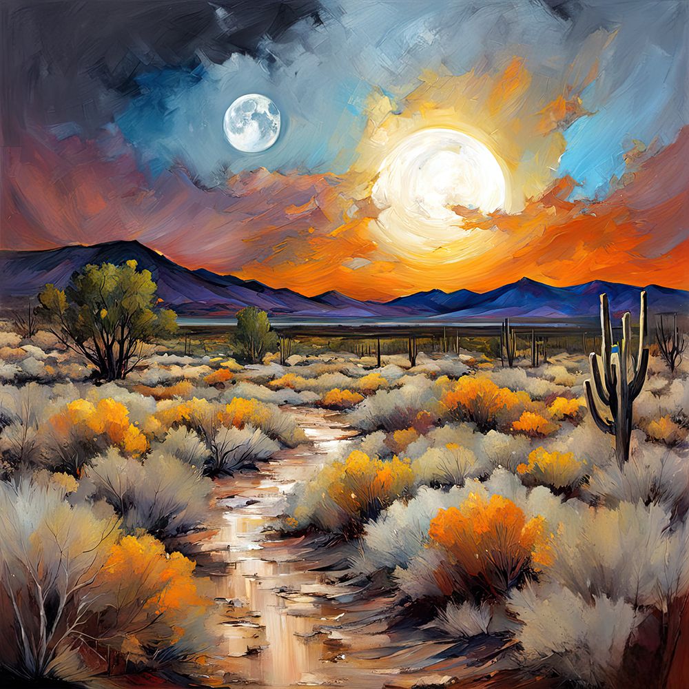Sunset In Desert art print by Ronald Bolokofsky for $57.95 CAD