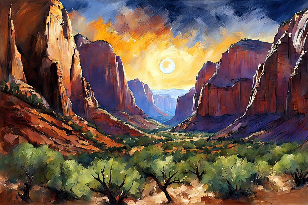 Sunset In The Canyon art print by Ronald Bolokofsky for $57.95 CAD