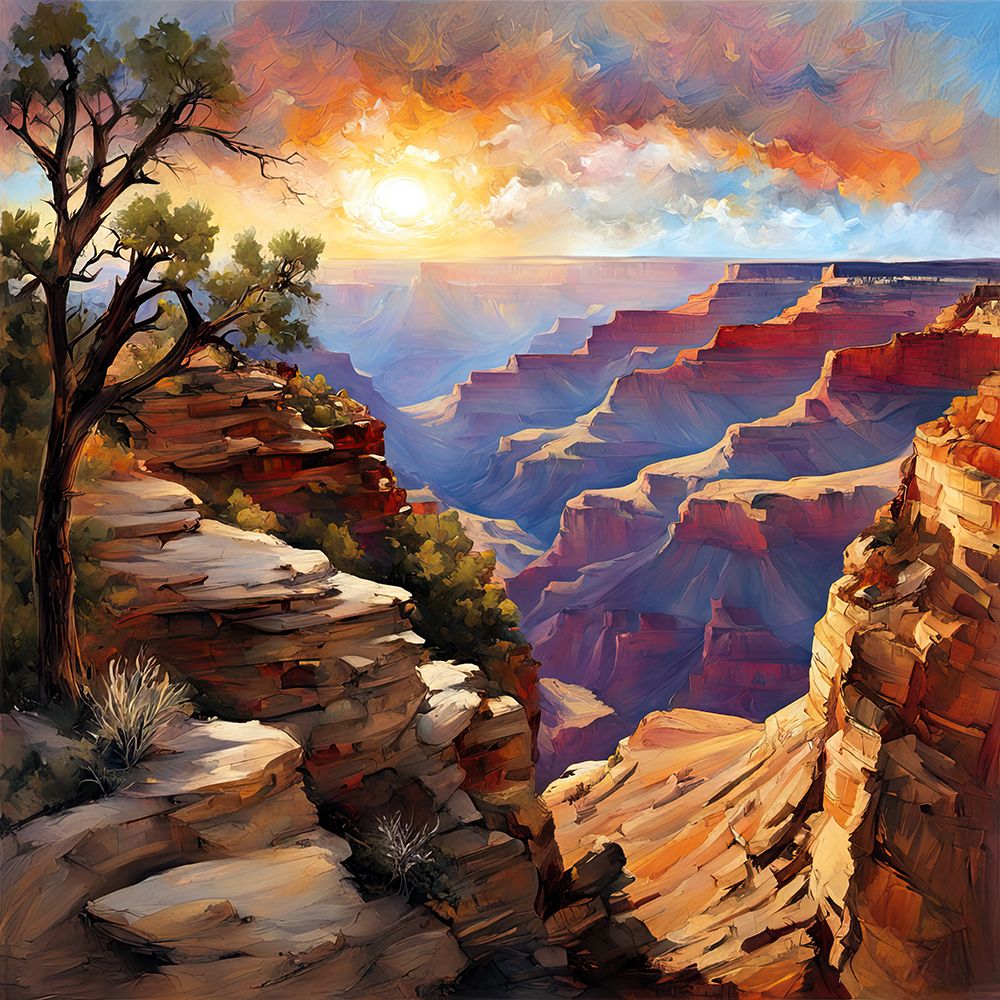 Sunset In The Grand Canyon art print by Ronald Bolokofsky for $57.95 CAD