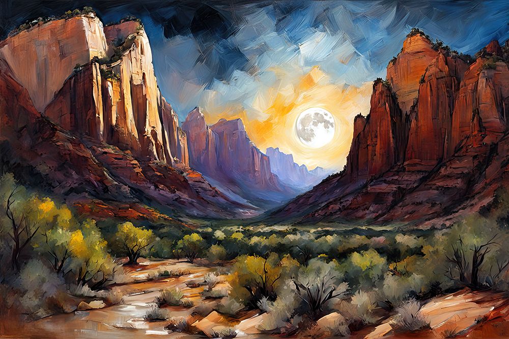 Sunset On Mountains art print by Ronald Bolokofsky for $57.95 CAD