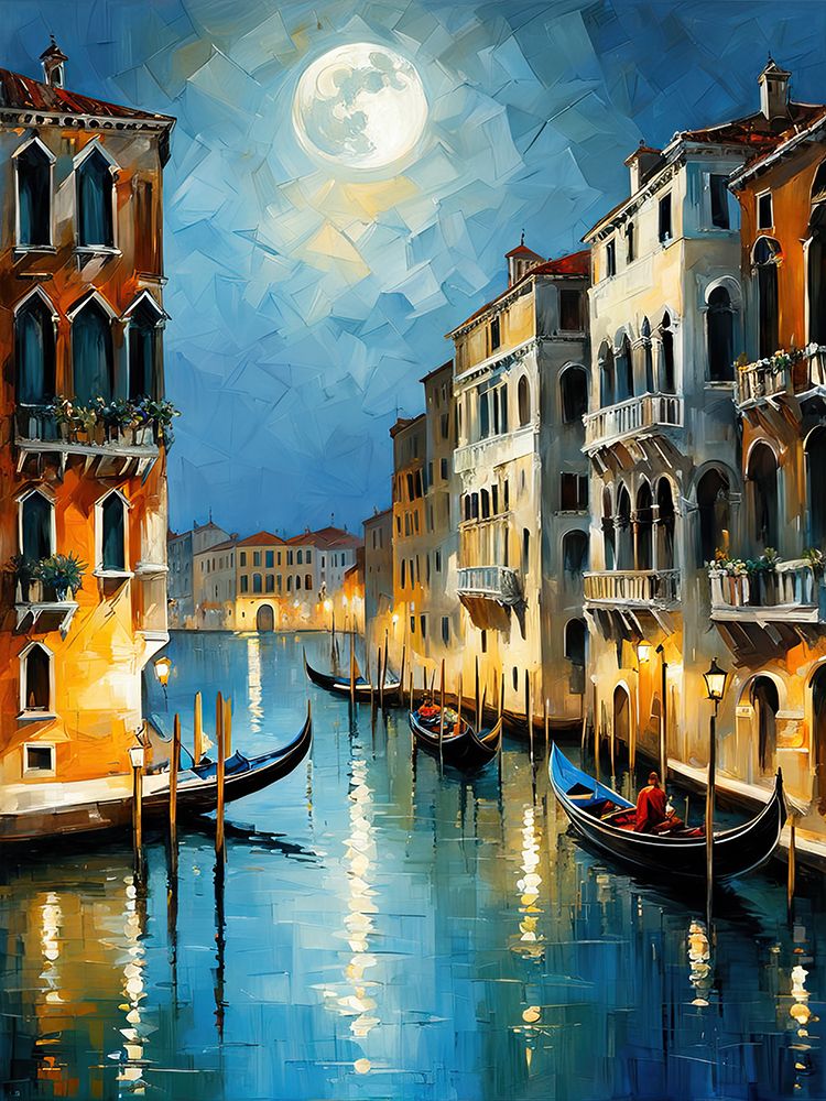 Venice At Night art print by Ronald Bolokofsky for $57.95 CAD