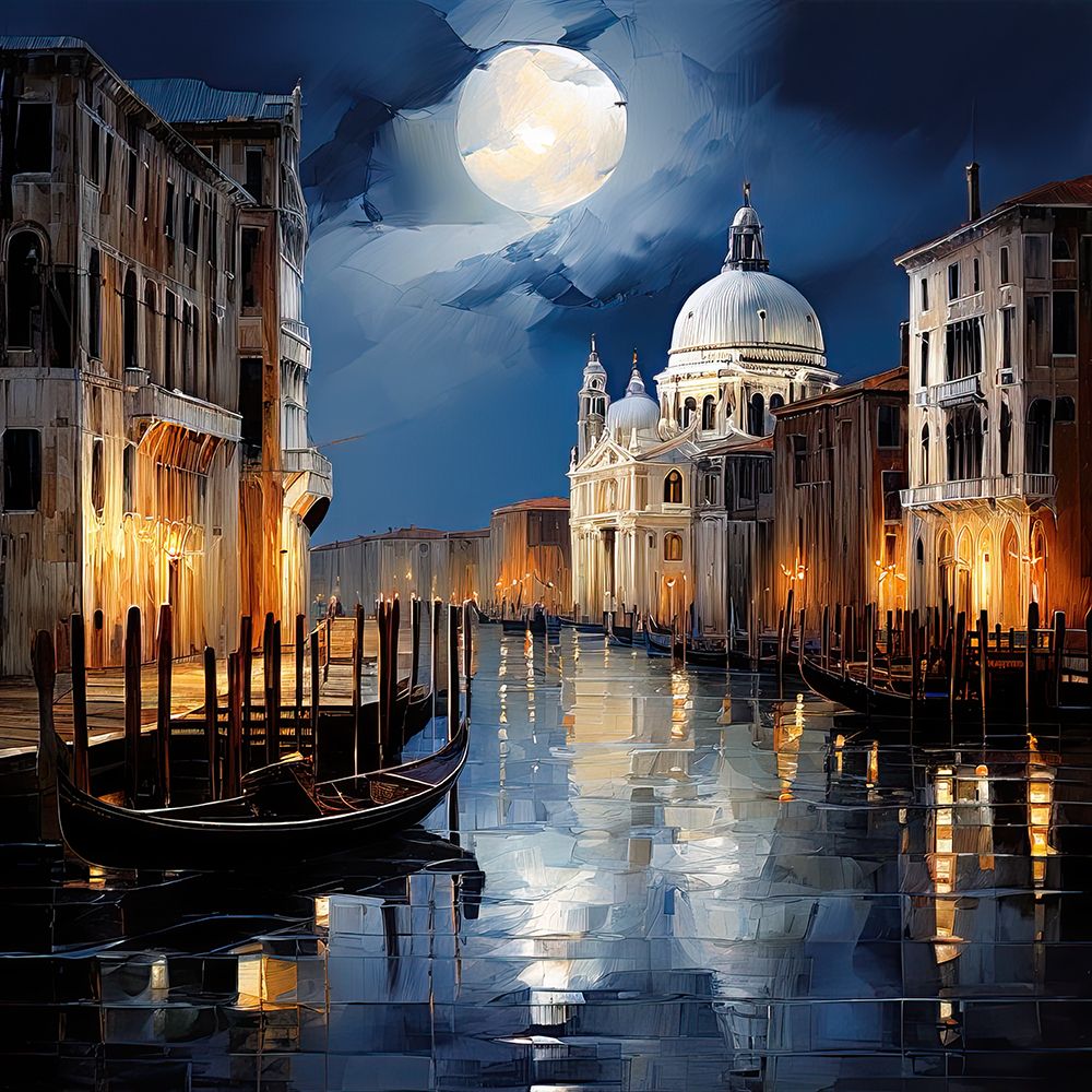Venice By Moonlight art print by Ronald Bolokofsky for $57.95 CAD