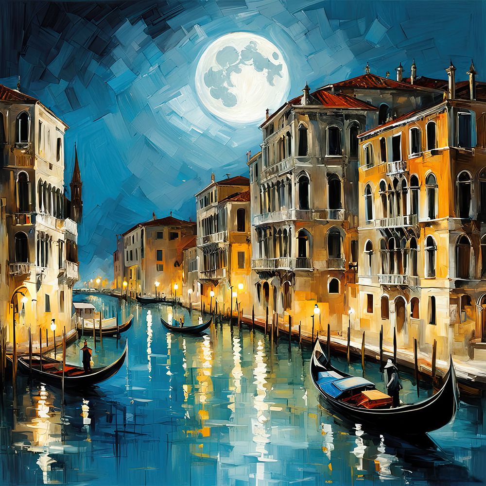 Venice By Night art print by Ronald Bolokofsky for $57.95 CAD