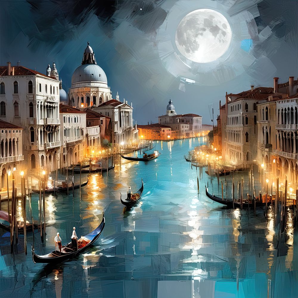 Venice Night art print by Ronald Bolokofsky for $57.95 CAD